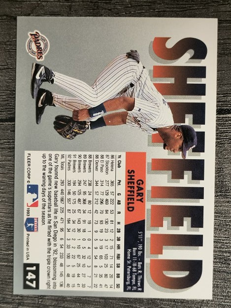 1993 Fleer #147 Gary Sheffield