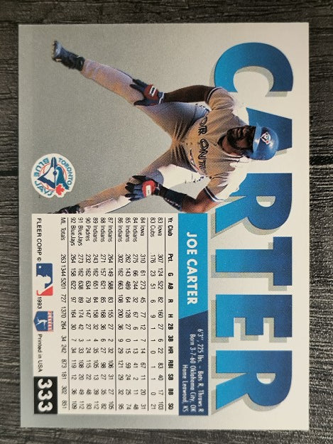 1993 Fleer #333 Joe Carter
