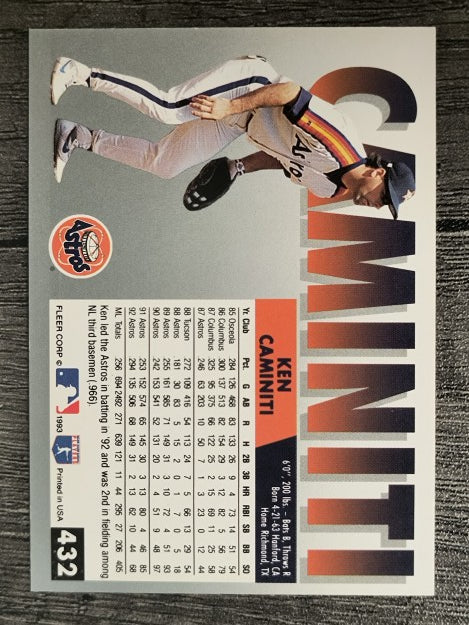 1993 Fleer #432 Ken Caminiti