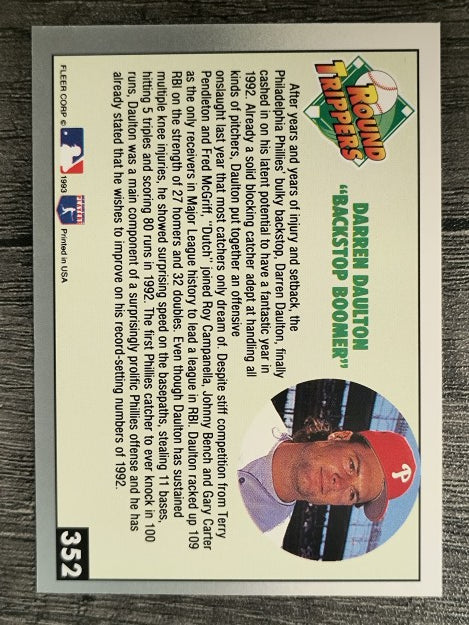 1993 Fleer #352 Darren Daulton RT