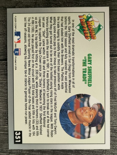 1993 Fleer #351 Gary Sheffield RT