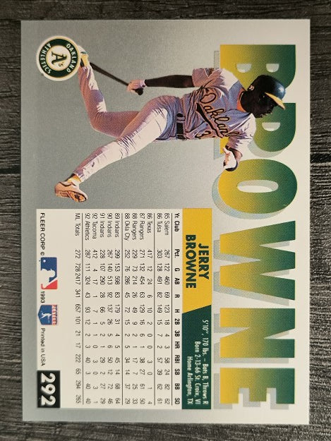 1993 Fleer #292 Jerry Browne