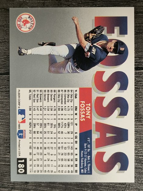 1993 Fleer #180 Tony Fossas