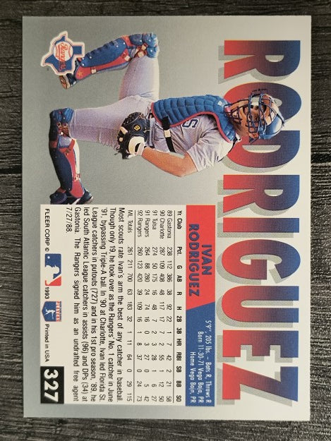 1993 Fleer #327 Ivan Rodriguez