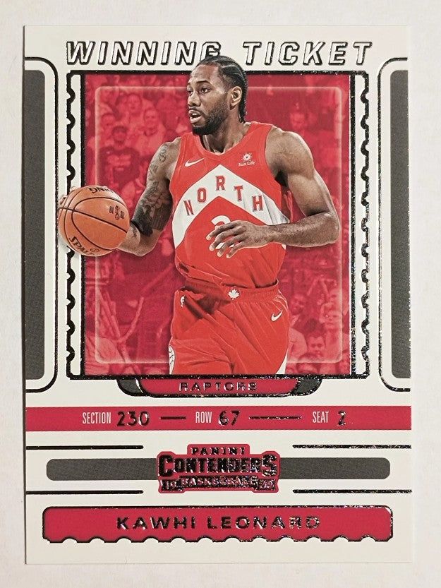 2019-20 Panini Contenders Winning Ticket #1 Kawhi Leonard