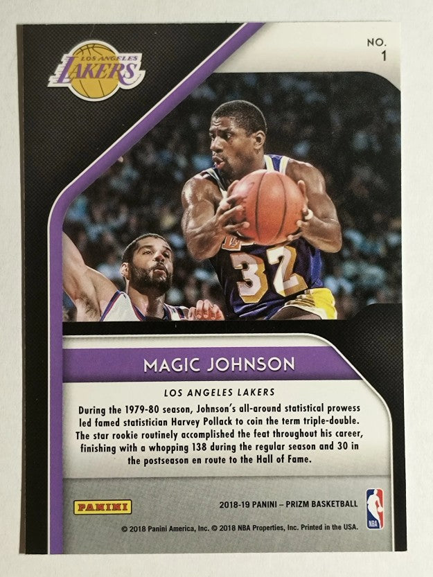 2018-19 Panini Prizm Hall Monitors #1 Magic Johnson