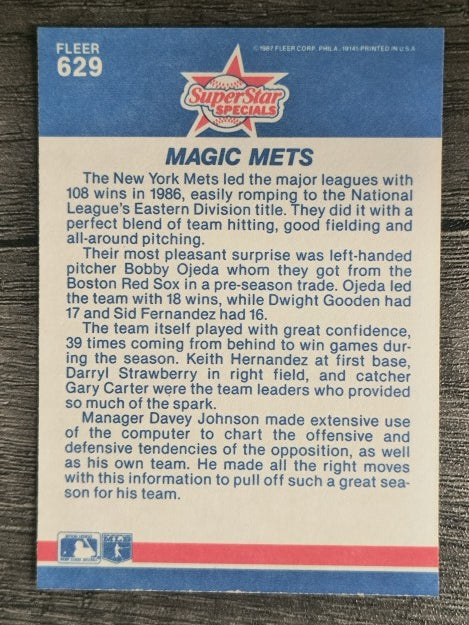 1987 Fleer #629 Gary Carter/Dwight Gooden/Keith Hernandez/Darryl Strawberry