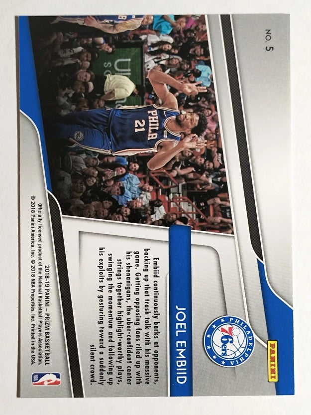 2018-19 Panini Prizm Get Hyped! #5 Joel Embiid