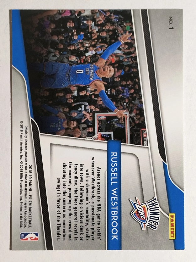 2018-19 Panini Prizm Get Hyped! #1 Russell Westbrook