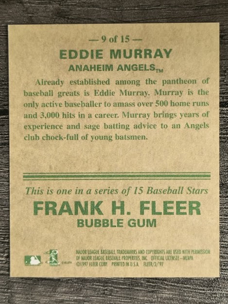 1997 Fleer Goudey Greats #9 Eddie Murray
