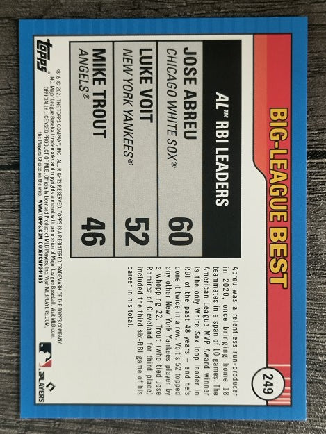 2021 Topps Big League #249 Mike Trout/Luke Voit/Jose Abreu