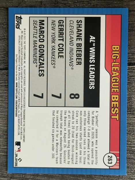 2021 Topps Big League #263 Marco Gonzales/Shane Bieber/Gerrit Cole