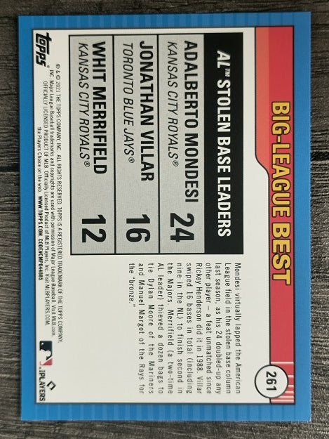 2021 Topps Big League #261 Jonathan Villar/Whit Merrifield/Adalberto Mondesi