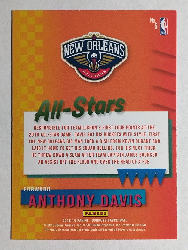 2018-19 Donruss All-Stars #5 Anthony Davis