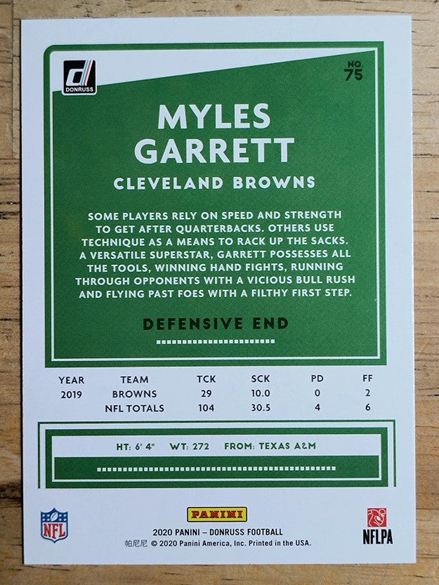 2020 Donruss #75 Myles Garrett