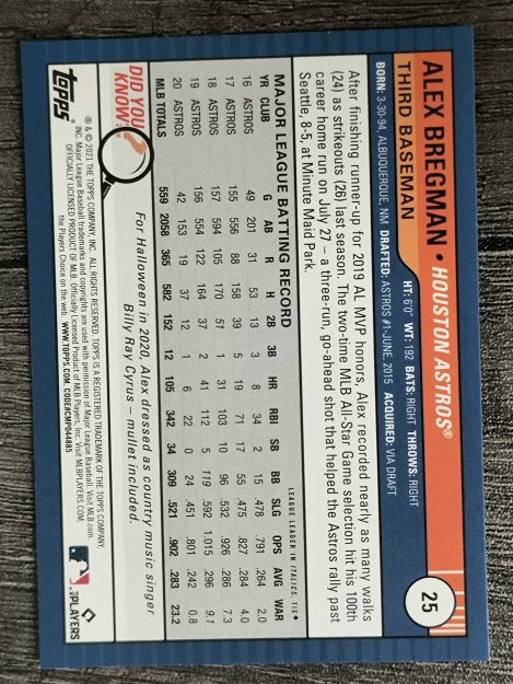 2021 Topps Big League #25 Alex Bregman