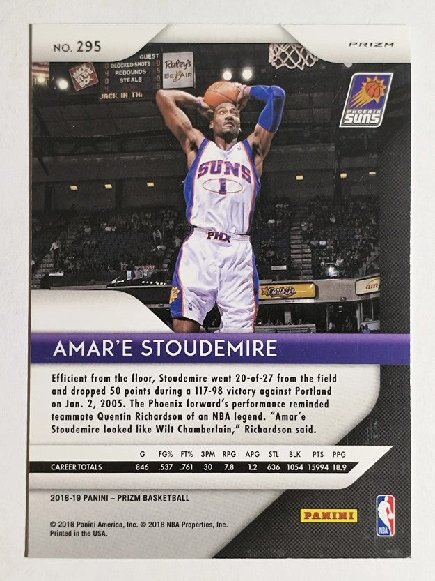 2018-19 Panini Prizm Prizms Green #295 Amar'e Stoudemire