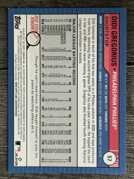 2021 Topps Big League #57 Didi Gregorius