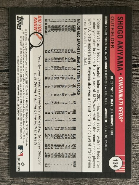 2021 Topps Big League #134 Shogo Akiyama
