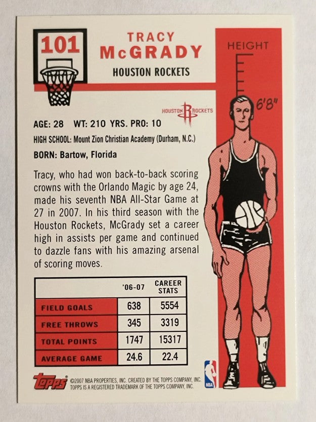 2007-08 Topps 1957-58 Variations #101 Tracy McGrady