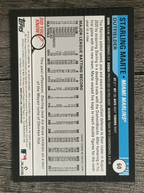 2021 Topps Big League #60 Starling Marte