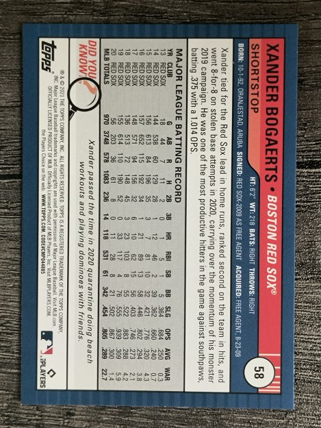 2021 Topps Big League #58 Xander Bogaerts