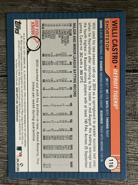 2021 Topps Big League #116 Willi Castro