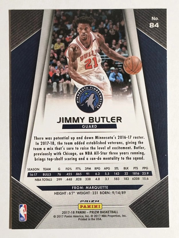 2017-18 Panini Prizm Prizms Red White and Blue #84 Jimmy Butler