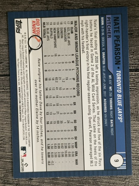 2021 Topps Big League #9 Nate Pearson RC