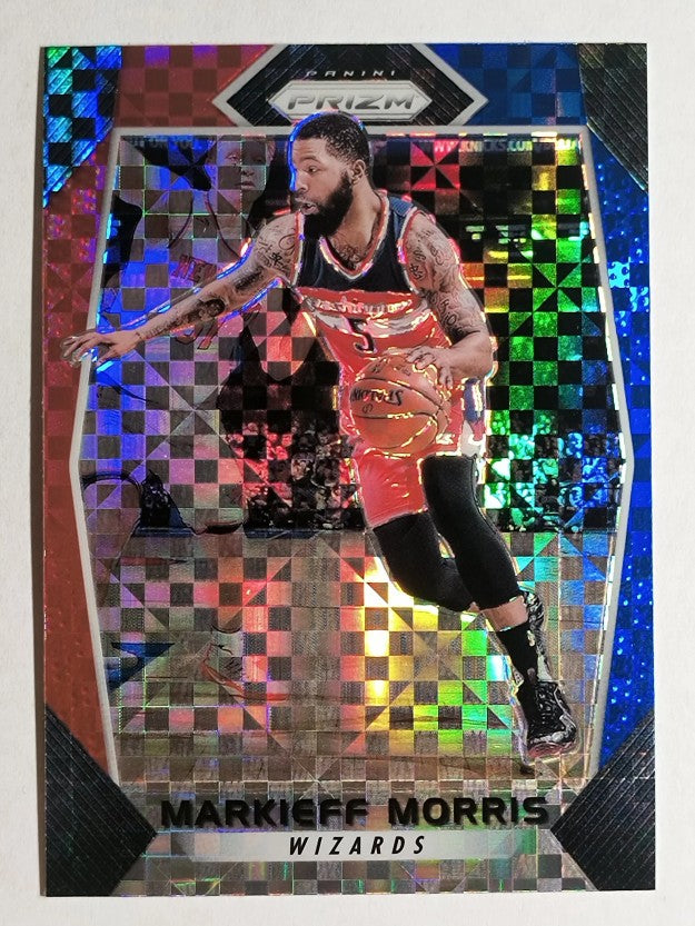 2017-18 Panini Prizm Prizms Red White and Blue #135 Markieff Morris
