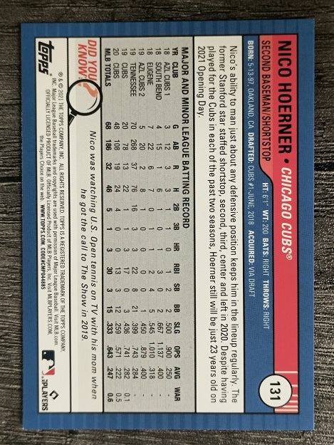 2021 Topps Big League #131 Nico Hoerner