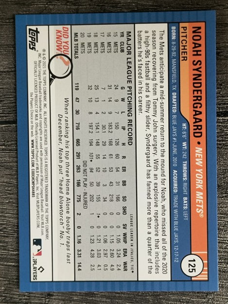 2021 Topps Big League #125 Noah Syndergaard