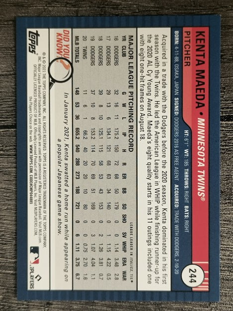 2021 Topps Big League #244 Kenta Maeda