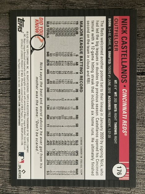 2021 Topps Big League #176 Nick Castellanos