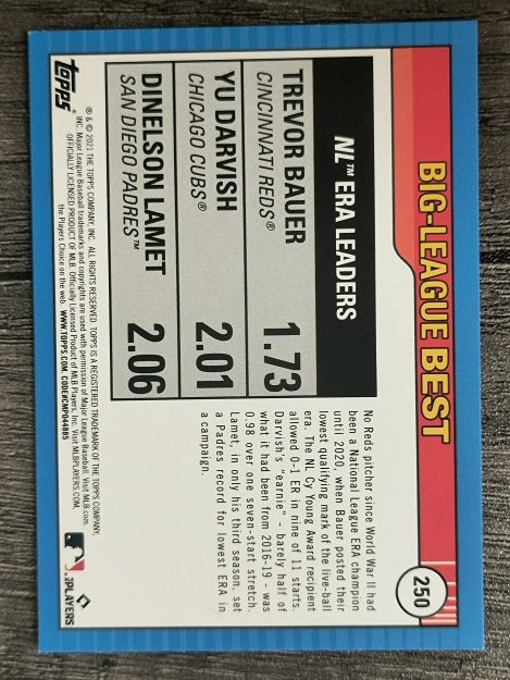 2021 Topps Big League #250 Dinelson Lamet/Yu Darvish/Trevor Bauer