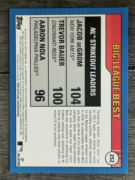 2021 Topps Big League #252 Trevor Bauer/Aaron Nola/Jacob deGrom