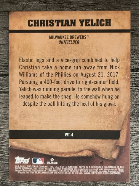 2021 Topps Big League Wanted #WT4 Christian Yelich