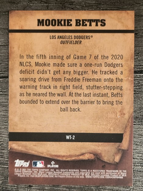 2021 Topps Big League Wanted #WT2 Mookie Betts