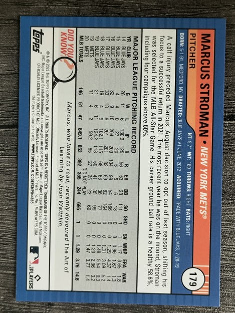 2021 Topps Big League Orange #179 Marcus Stroman