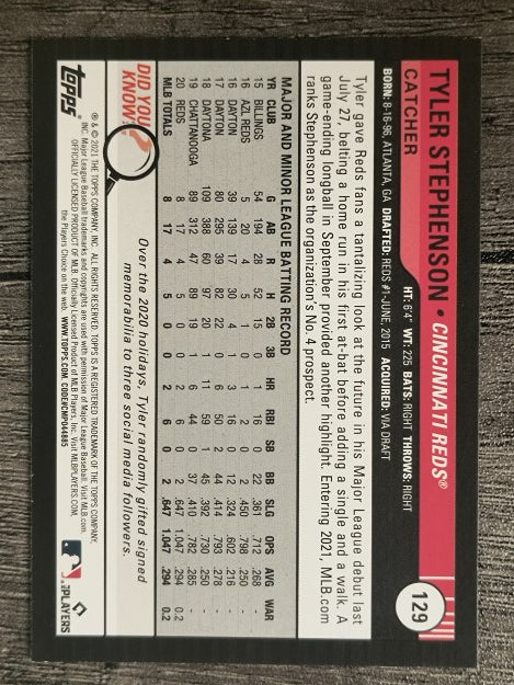 2021 Topps Big League Orange #129 Tyler Stephenson