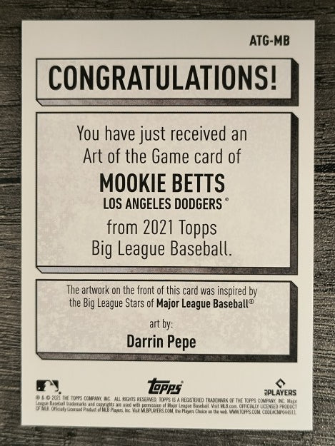 2021 Topps Big League Art of the Game #ATGMB Mookie Betts