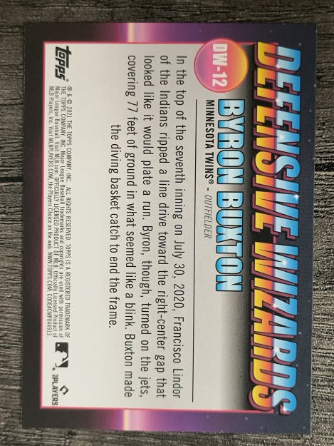 2021 Topps Big League Defensive Wizards #DW12 Byron Buxton