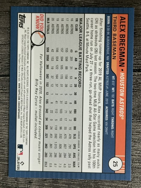 2021 Topps Big League #25 Alex Bregman