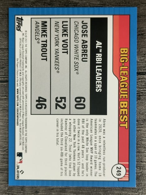 2021 Topps Big League #249 Mike Trout/Luke Voit/Jose Abreu