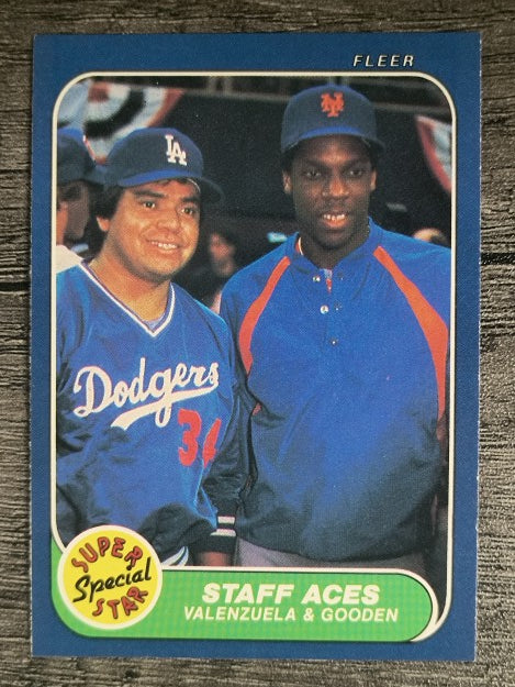 1986 Fleer #641 Dwight Gooden/Fernando Valenzuela