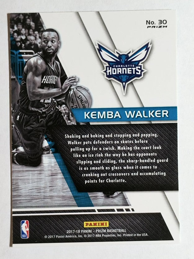 2017-18 Panini Prizm Fundamentals Prizms Hyper #30 Kemba Walker