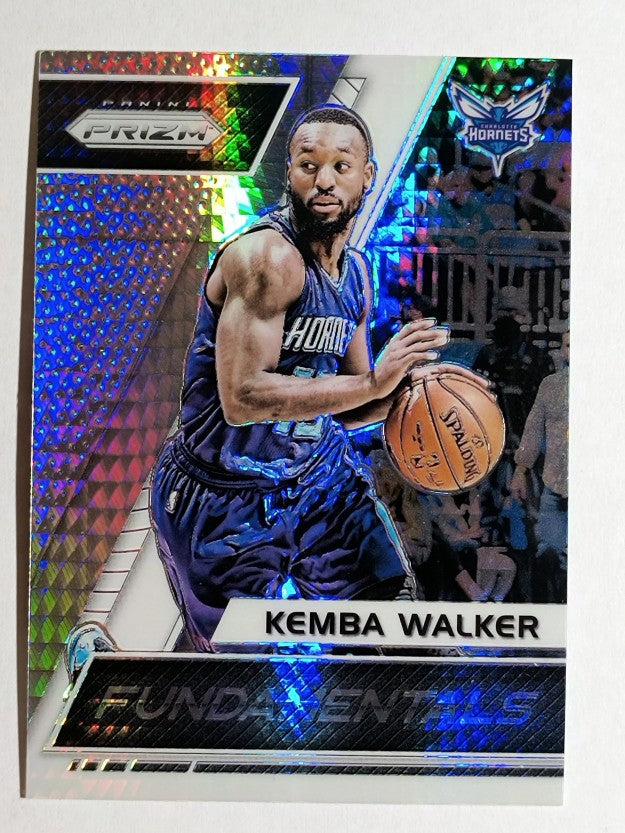 2017-18 Panini Prizm Fundamentals Prizms Hyper #30 Kemba Walker