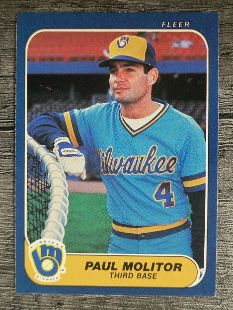1986 Fleer #495 Paul Molitor