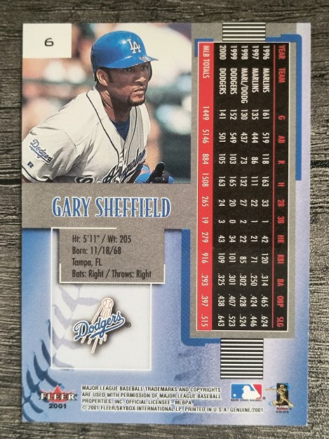 2001 Fleer Genuine #6 Gary Sheffield