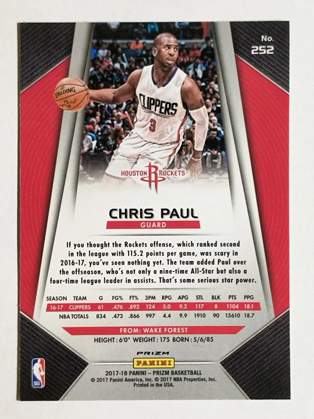 2017-18 Panini Prizm Prizms Hyper #252 Chris Paul